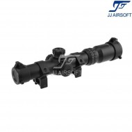 Ottica 1-4x26e rosso/verde reticolo black jj airsoft (ja-5301-bk)