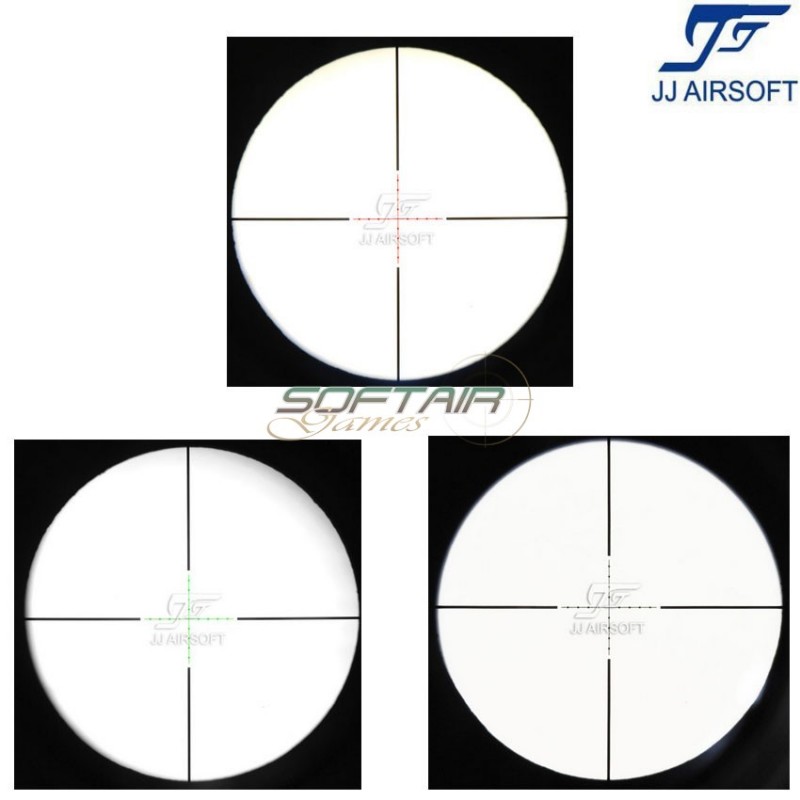 Ottica 1-4x26e rosso/verde reticolo black jj airsoft (ja-5301-bk)