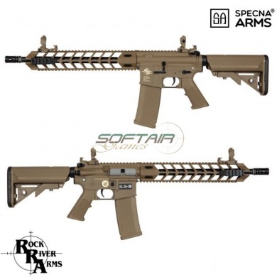 Electric rifle sa-c13 r.r.a. logo assault replica m4 shark dark earth core™ specna arms® (spe-01-024039)