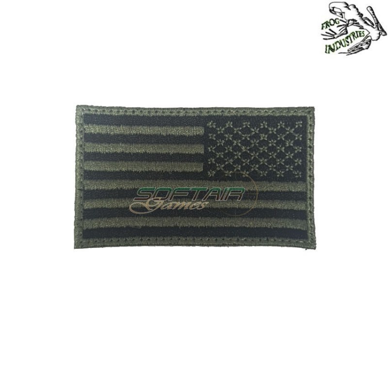Embroidered patch usa flag olive reverse frog industries® (fi-emb-11-002-od-rev) Embroidered patch usa flag olive reverse frog industries® (fi-emb-11-002-od-rev)