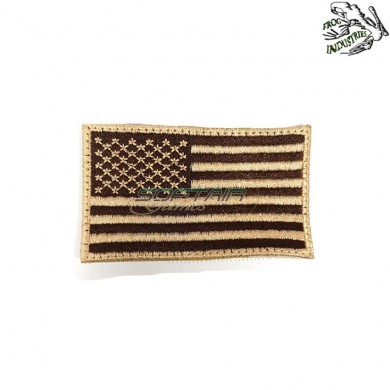 Embroidered patch usa flag khaki frog industries® (fi-emb-11-002-kh)