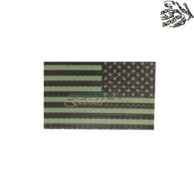 Patch ir usa right flag green frog industries® (fi-011290-gr)