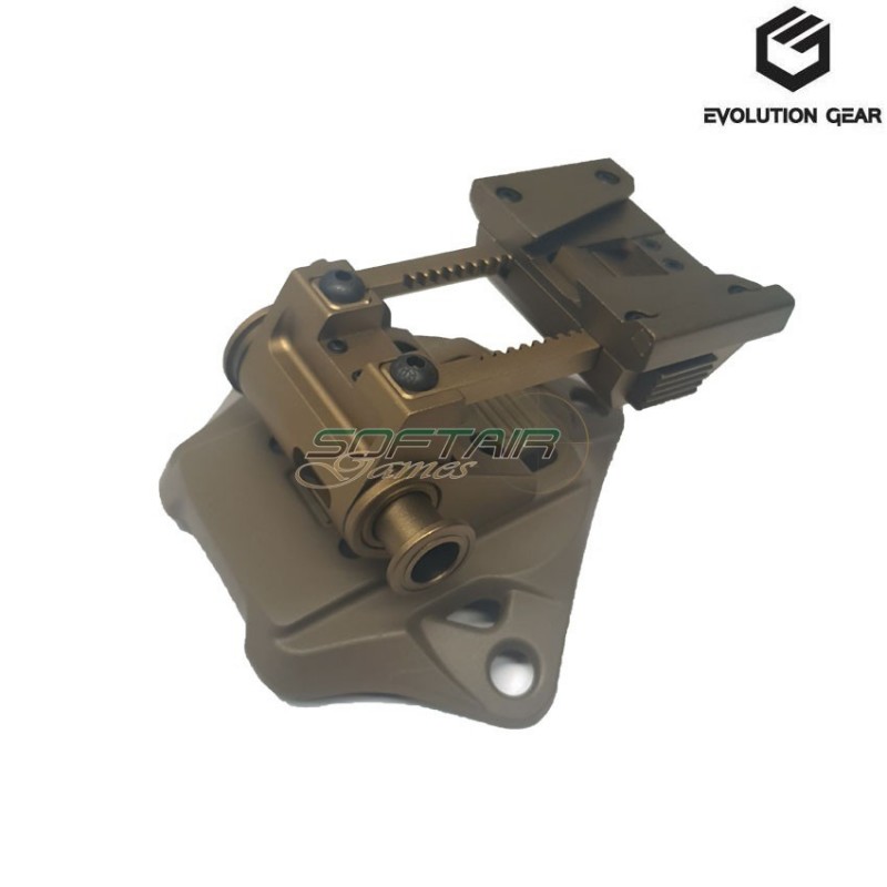 Helmet mount l4g19 with shroud set dark earth evolution gear® (evg-204-de)