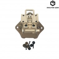 Helmet mount l4g19 with shroud set silver evolution gear® (evg-204-sl)