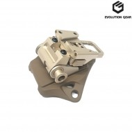 Helmet mount l4g19 with shroud set silver evolution gear® (evg-204-sl)