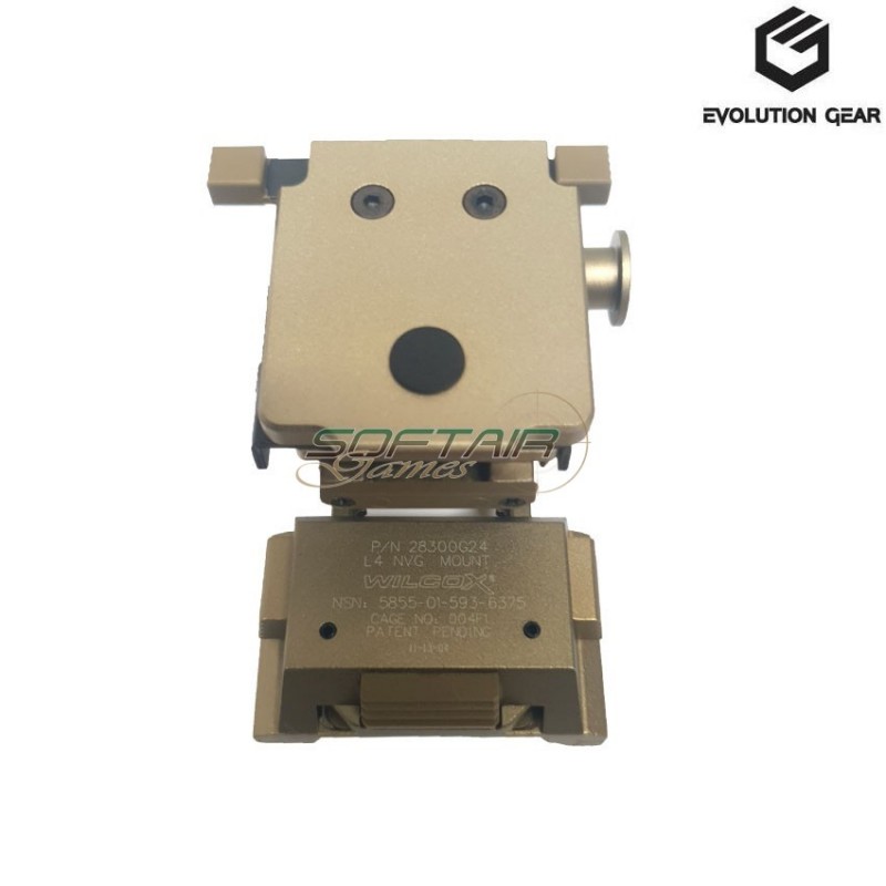 Helmet mount  l4g24 with skeleton shroud set dark earth evolution gear® (evg-202-de)