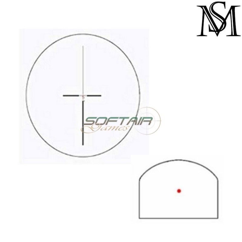 Scope 4x32 acog w/rmr red dot black milsim series (ms-1-0159-bk)