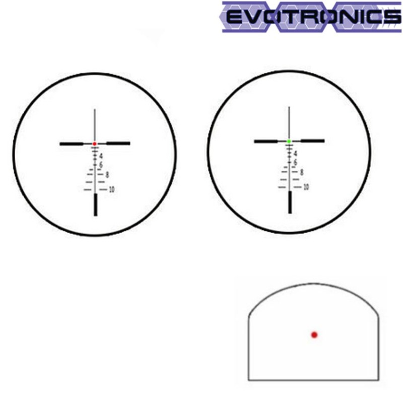 Ottica elcan specter dr 4x c/docter red dot black evotronics (evo-1-0160-bk)