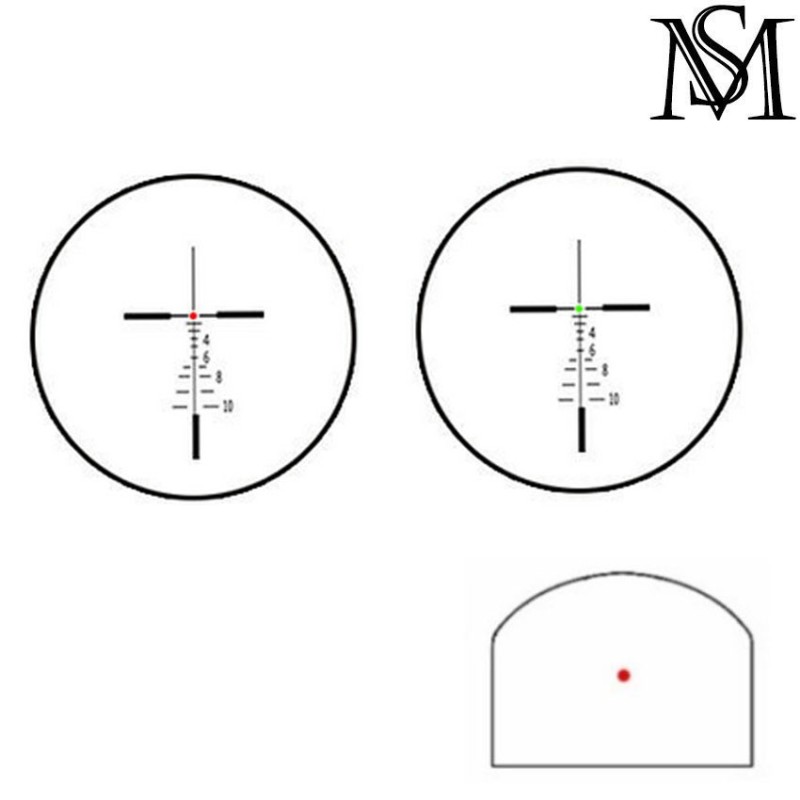 Ottica elcan specter dr 1x/4x c/docter red dot fde milsim series (ms-1-0160-tan)