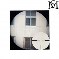 Ottica acog 4x32 c/green fiber black milsim series (ms-1-0166grn-bk)