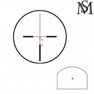 Scope acog 4x32 w/red fiber & rmr red dot black milsim series (ms-1-0183-bk)