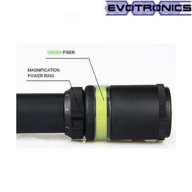 Ottica 3-9x40 green fiber black evotronics (evo-1-0266-bk)
