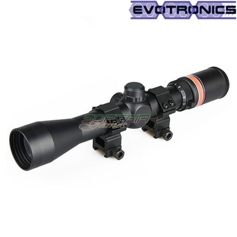 Scope 3-9x40 red fiber black evotronics (evo-1-0267-bk)