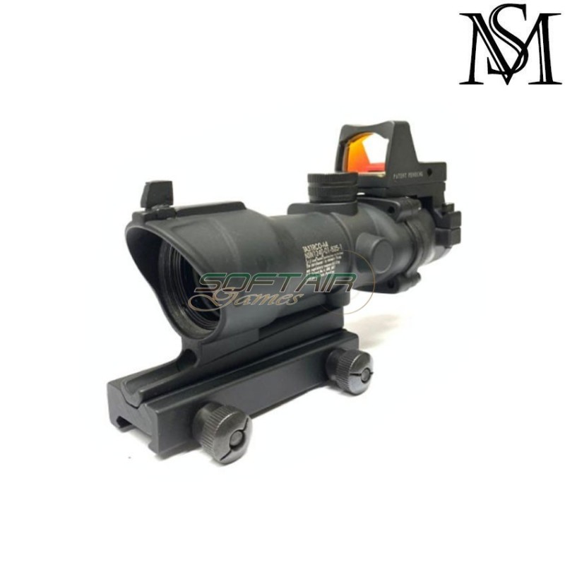 Scope 4x32 acog w/rmr red dot black milsim series (ms-1-0159-bk)