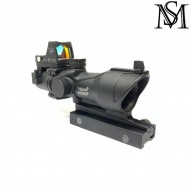 Scope 4x32 acog w/rmr red dot black milsim series (ms-1-0159-bk)