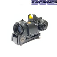 Scope elcan specter dr 4x w/docter red dot black evotronics (evo-1-0160-bk)