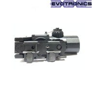 Scope elcan specter dr 4x w/docter red dot black evotronics (evo-1-0160-bk)