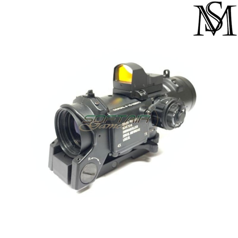 Ottica elcan specter dr 1x/4x c/docter red dot black milsim series (ms-1-0160pro-bk)