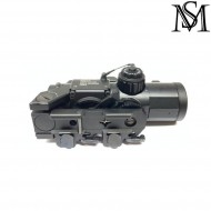 Scope elcan specter dr 1x/4x w/docter red dot black milsim series (ms-1-0160pro-bk)