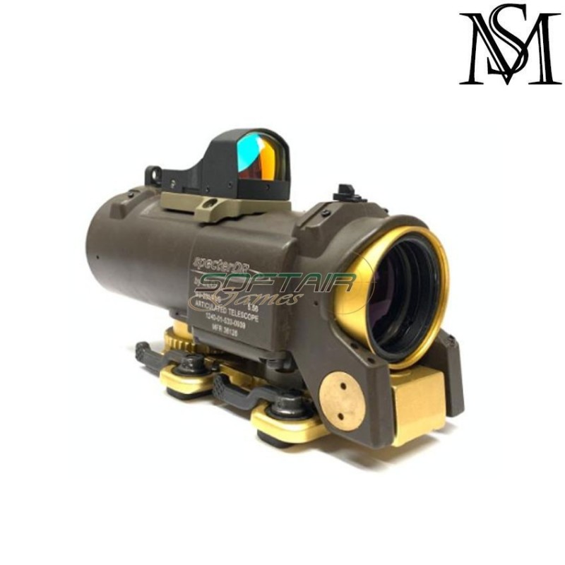 Ottica elcan specter dr 1x/4x c/docter red dot fde milsim series (ms-1-0160-tan)
