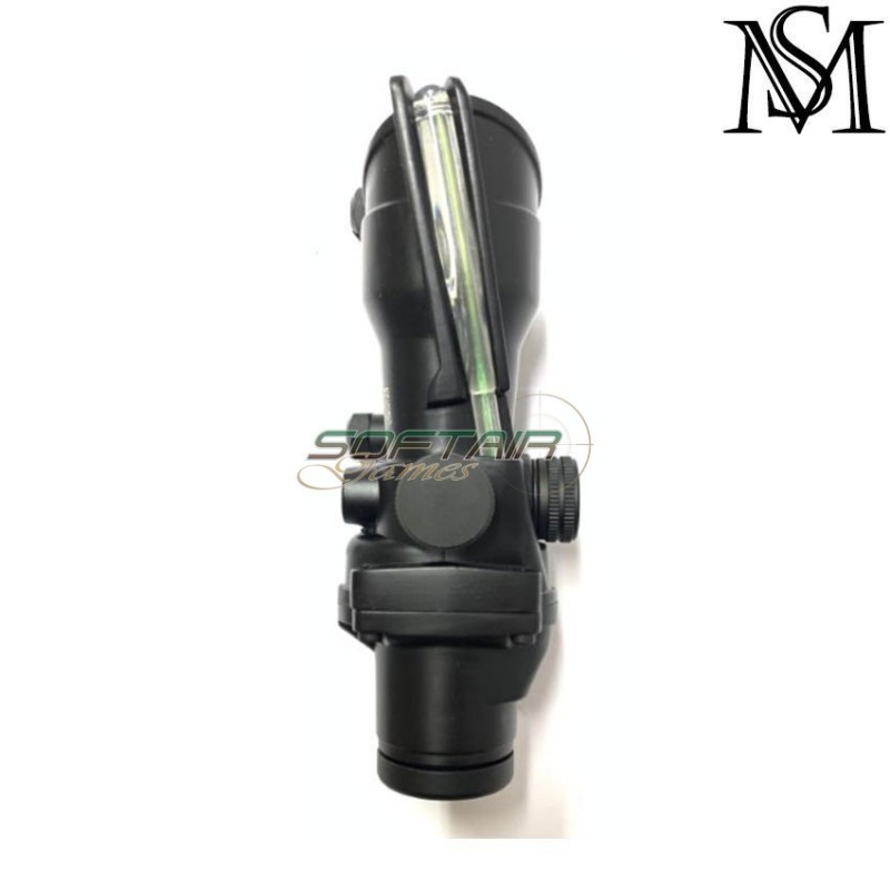 Scope acog 4x32 w/green fiber black milsim series (ms-1-0166grn-bk)