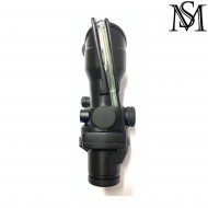 Ottica acog 4x32 c/green fiber black milsim series (ms-1-0166grn-bk)