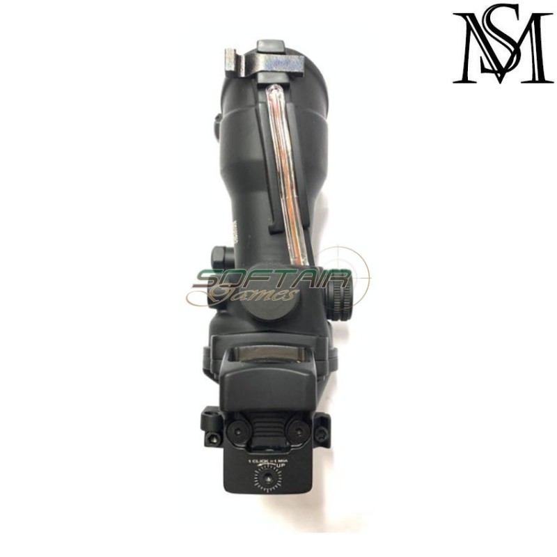 Scope acog 4x32 w/red fiber & rmr red dot black milsim series (ms-1-0183-bk)