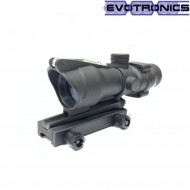 Acog dot green fiber black evotronics (evo-2-0045eg-bk)