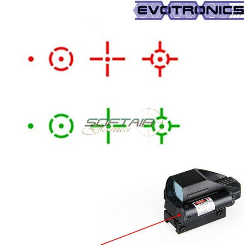 Red/green dot tango black c/red laser evotronics (evo-2-0071-bk)
