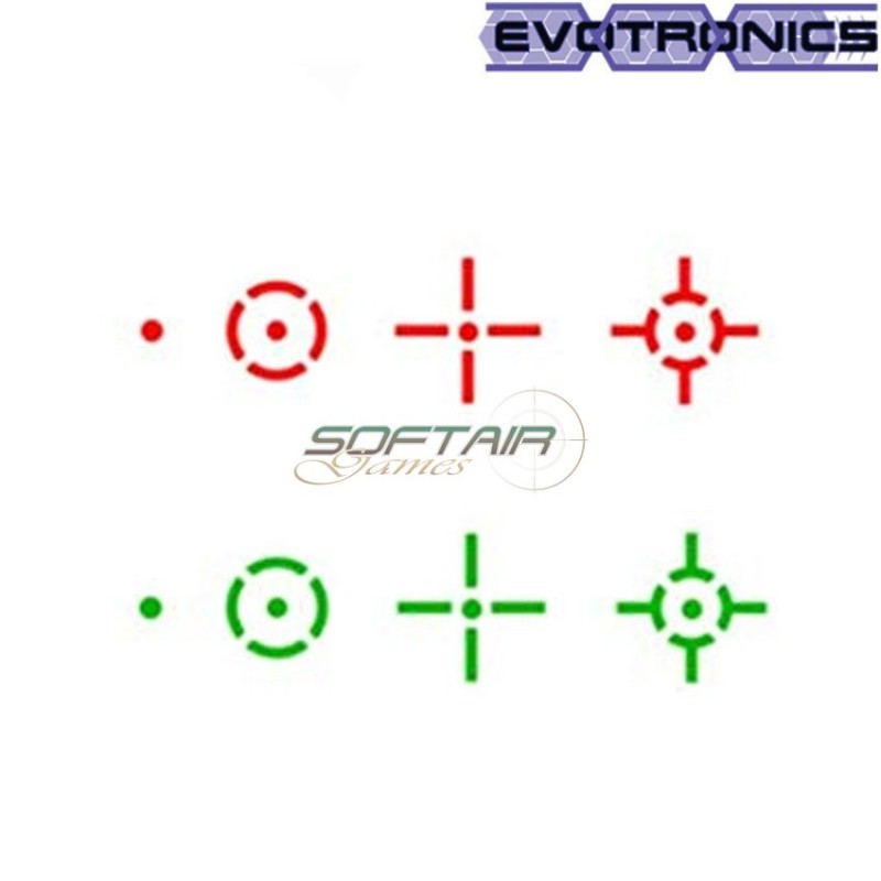 Red/green dot romeo black evotronics (evo-2-0073-bk)