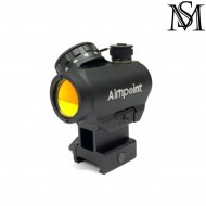 Red dot 1x20 hd reflex aim type c/high mount black milsim series (ms-2-0069-bk)