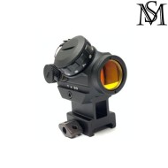 Red dot 1x20 hd reflex aim type w/high mount black milsim series (ms-2-0069-bk)