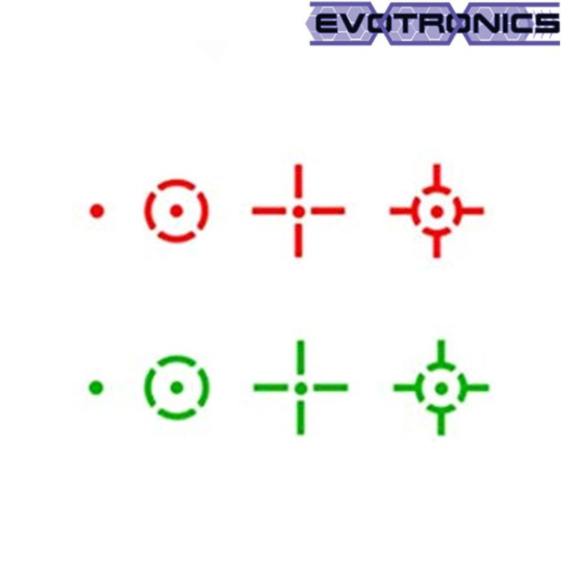 Red/green dot oscar black evotronics (evo-2-0083-bk)