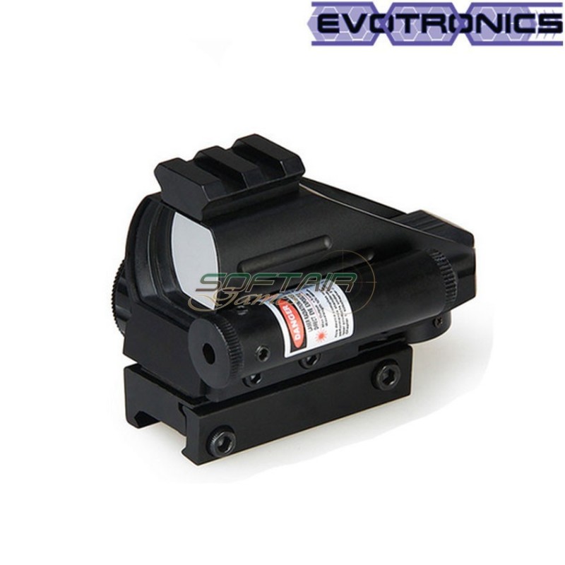 Red/green dot tango black c/red laser & rail evotronics (evo-2-0092-bk)
