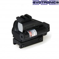 Red/green dot tango black c/red laser & rail evotronics (evo-2-0092-bk)