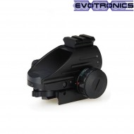 Red/green dot tango black c/red laser & rail evotronics (evo-2-0092-bk)