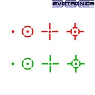 Red/green dot november black evotronics (evo-2-0098-bk)