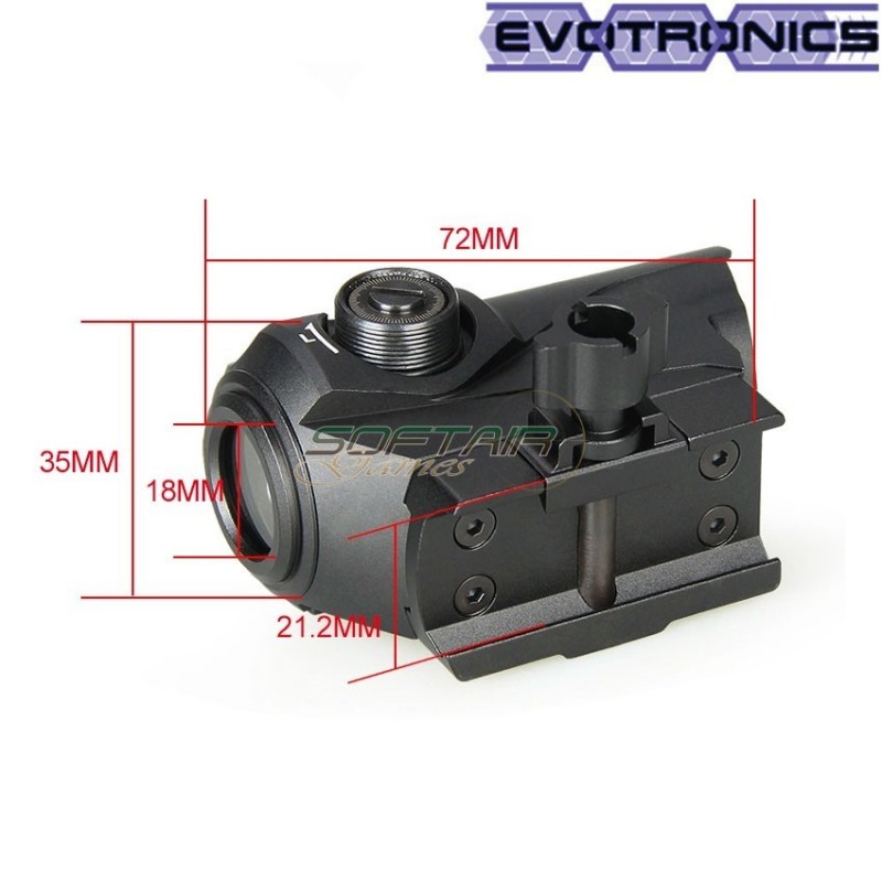 Red dot sp1 type black evotronics (evo-2-0124-bk)