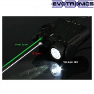 Dbal-d2 laser green w/ir point black evotronics (evo-15-0074-bk)