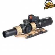 Scope black 2.5-10X26 with red dot type 2 & mount tan canis latrans (cl-1-0345-bk-tan) Scope black 2.5-10X26 with red dot type 2 & mount tan canis latrans (cl-1-0345-bk-tan)