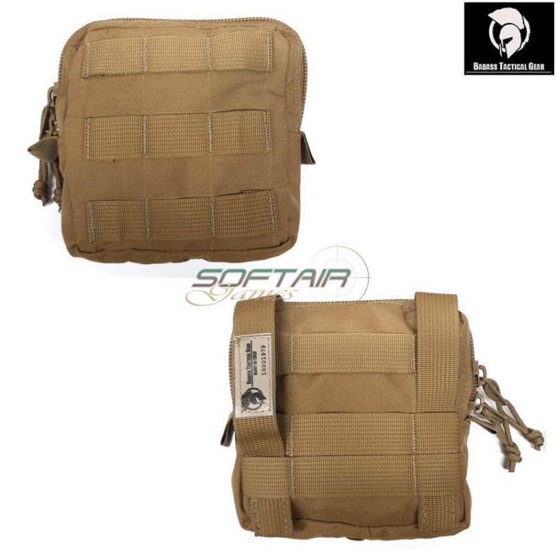 Flat utility pouch coyote brown® badass tactical gear (btg-105-mu-f-01-cb)