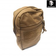 Vertical double zip utility pouch coyote brown® badass tactical gear (btg-105-dzu-v-01-cb)