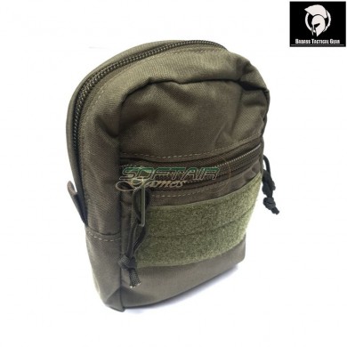 Vertical double zip utility pouch ranger green® badass tactical gear (btg-105-dzu-v-02-rg)