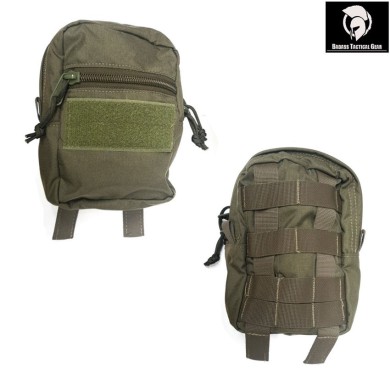 Vertical double zip utility pouch ranger green® badass tactical gear (btg-105-dzu-v-02-rg)