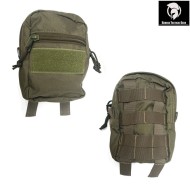 Vertical double zip utility pouch ranger green® badass tactical gear (btg-105-dzu-v-02-rg)