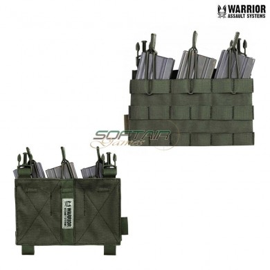 Removable triple molle open mag pouch olive drab warrior assault systems (w-eo-dfp-tmop-od)