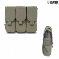 Triple magazines m4 5.56mm pouch ranger green warrior assault systems (w-eo-tm4-rg)