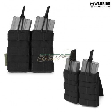 Double fast open m4 5.56mm magazines pouch black warrior assault systems (w-eo-dmop-blk)