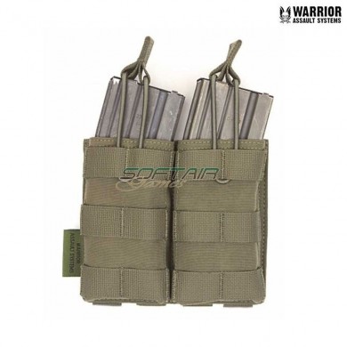 Double fast open m4 5.56mm magazines pouch ranger green warrior assault systems (w-eo-dmop-rg)