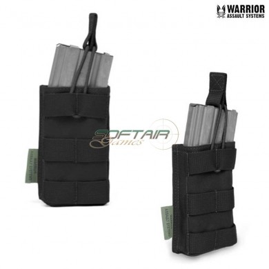 Single fast open m4 5.56mm magazine pouch black warrior assault systems (w-eo-smop-blk)